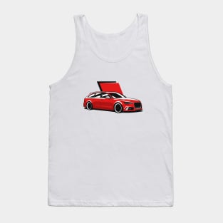 Red A6 RS6 Avant Tank Top